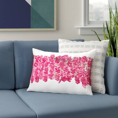 Pink floral outdoor store pillows